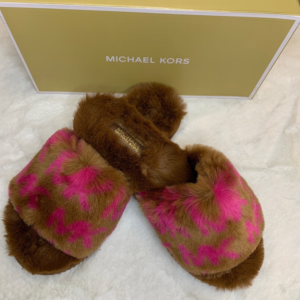 MICHAEL MICHAEL KORS
Janis logo faux-fur slides - Picture 3 of 5